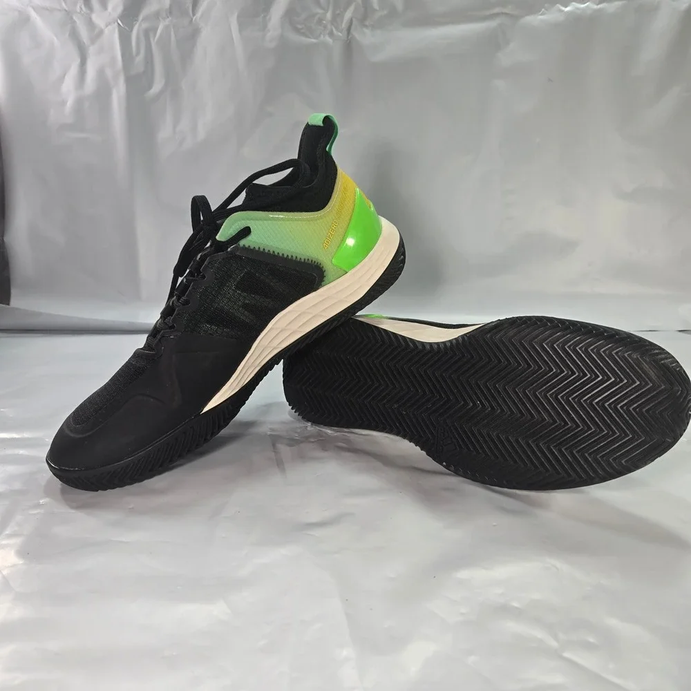 Adidas Adizero Ubersonic 4 Tennis Shoes Mens 8‎ Black Yellow GY4004 Lightstrike